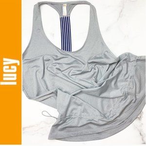 LUCY Worth the Weights T-Back Singlet in Gray